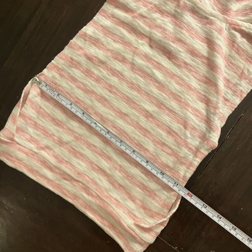 Tally Weijl sleeveless striped hoodie XS, pink and white