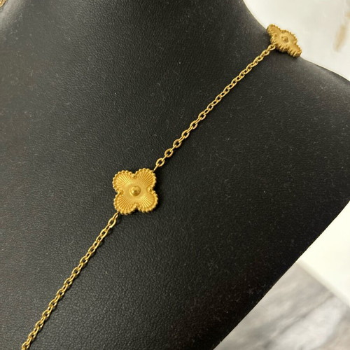 VanC gold-plated steel pendant with 78-84 cm chain