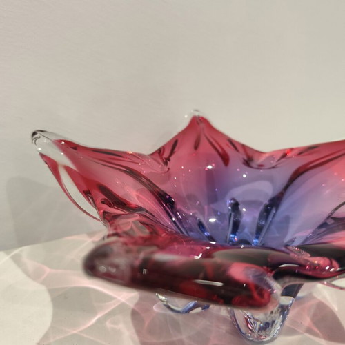 Vintage Czech art glass bowl by Josef Hospodka, 1960s