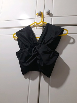 Shein evening crop top new, black, size M