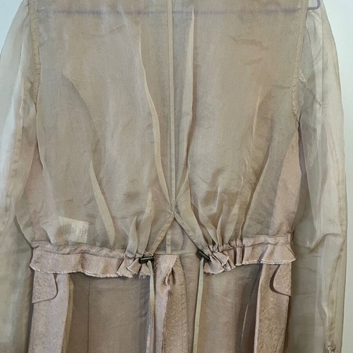 Rococo silk jacket with beige transparency new