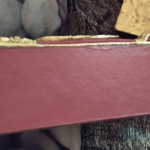 Storage box papier-mâché used with gilt angel decoration