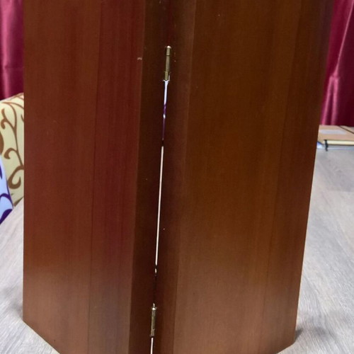 Wooden used portable backgammon made of mahogany