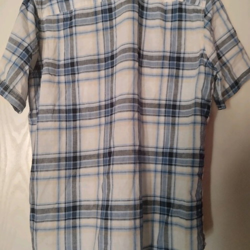 Tom Tailor shirt with short sleeves size M like new, white and blue