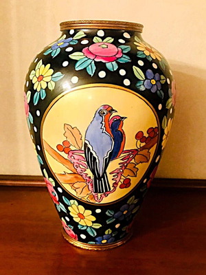 Βάζο Limoges France Art Deco σαν καινούργιο, ζωγραφισμένο στο χέρι