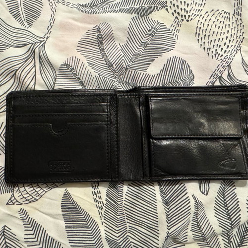 Camel Active wallet used, black, genuine leather