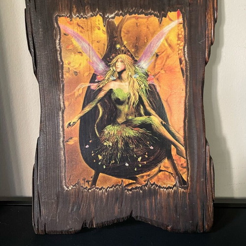Wooden fairy frame like new, handmade 30x22cm