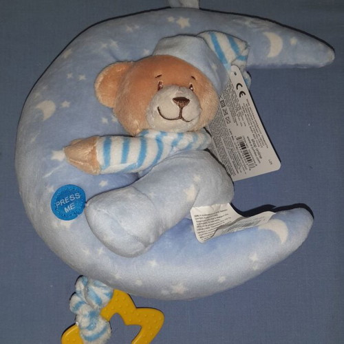Baby musical toy Blue crescent moon new