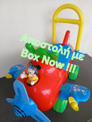 Kiddieland Περπατούρα Αεροπλάνο Mickey Mouse σαν καινούργιο 18-36 M