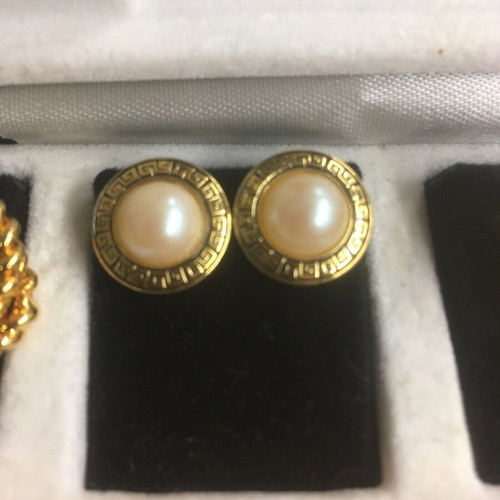 Pierre Cardin earrings set used, vintage, 6 pairs gold-tone