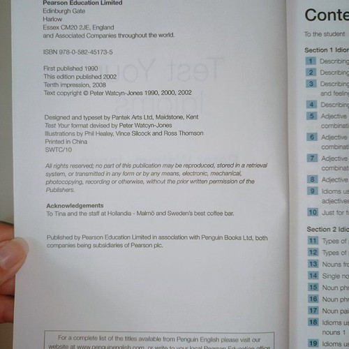 Test Your Idioms book like new, self-study edition