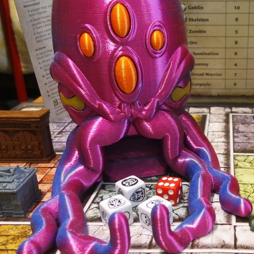 Cthulhu Dice Tower 3D Printed, fantasy dice roller