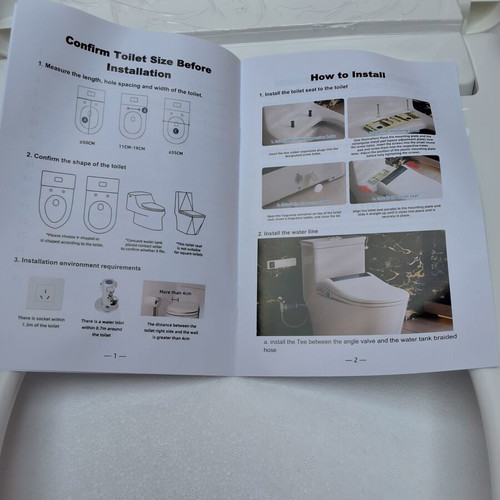 Smart toilet seat with bidet and heater