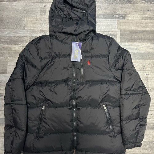 Ralph Lauren puffer jacket new, size M, black and red