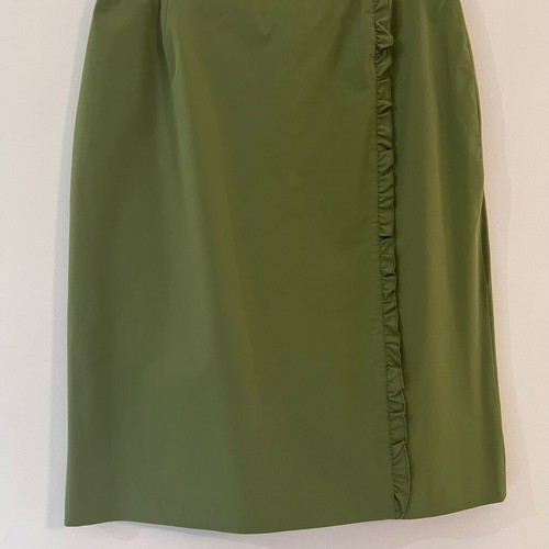 In Wear midi pencil skirt with ruffle detail, green