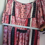 Coco Summer Dress Uk54 Like New, Patchwork Pattern, Bell Sleeves