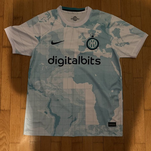 Inter football jersey, authentic with sewn badge