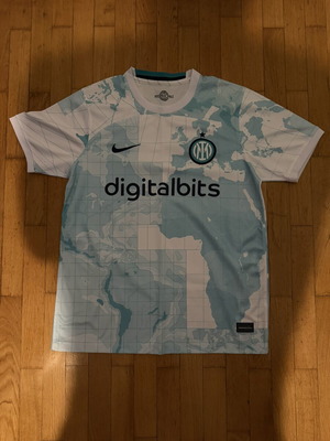 Inter football jersey, authentic with sewn badge