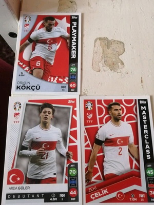 Euro 2024 cards new, 3 pieces Turkey