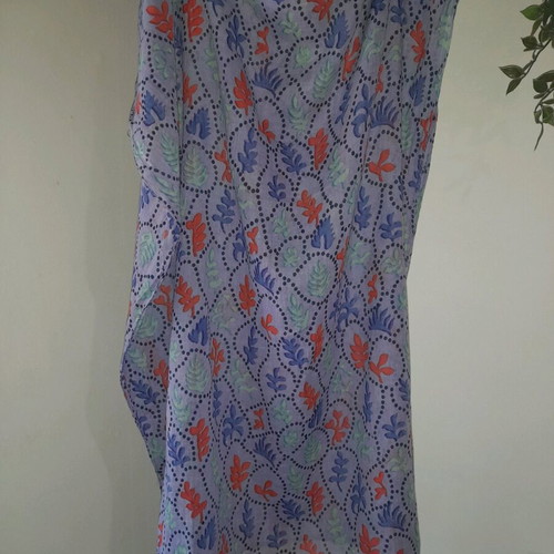 Benetton summer pashmina large, like new, blue multicolor