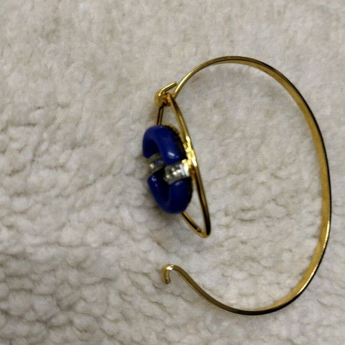 Bracelet openable new, blue and gold