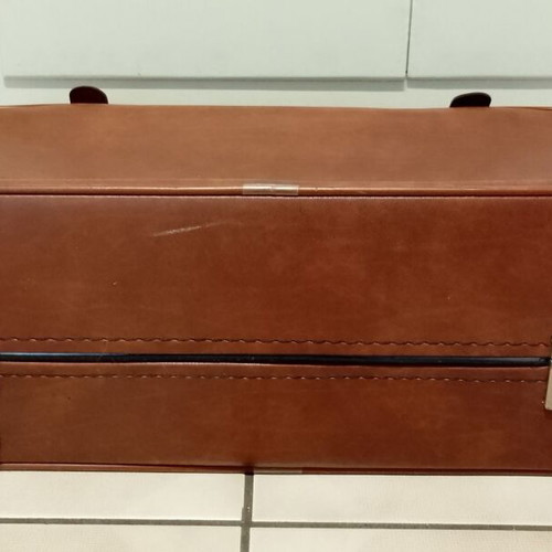 Vintage leather suitcase used