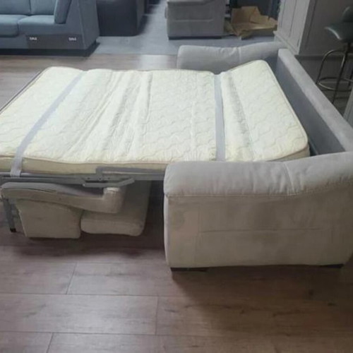 Gray fabric sofa three-seater with sleep function new
