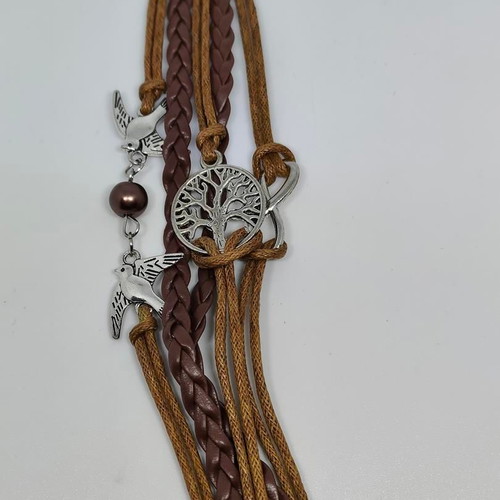 Bracelet with Tree of Life, Birds and Bead like new