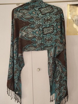 Vintage Boho Chic Scarf Pashmina like new, 90% viscose
