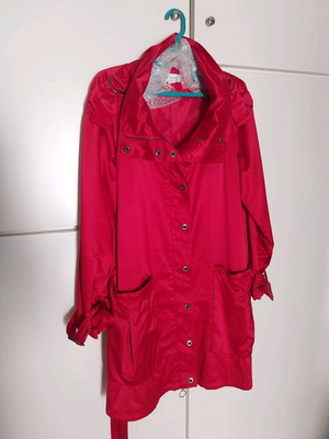 Trenchcoat Zara κόκκινο σαν καινούργιο, ελεύθερη γραμμή, μέγεθος L