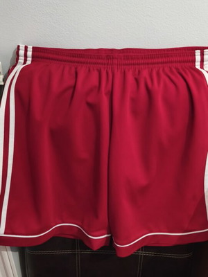 Adidas shorts, red, medium