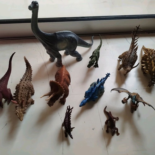 Dinosaur figures used