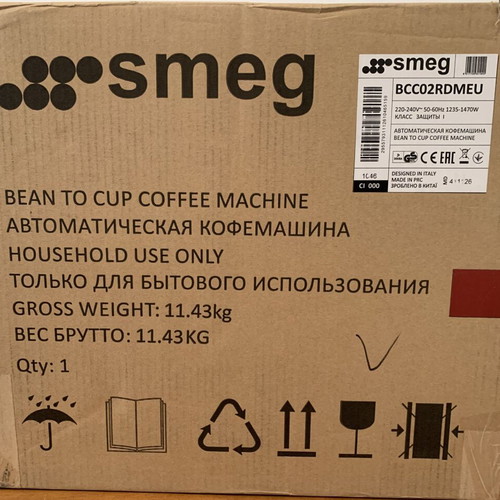 Smeg Automatic Espresso Machine 1350W 19bar Red New