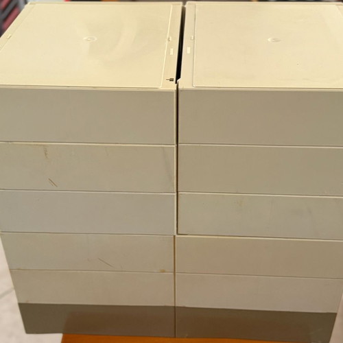 Plastic Office Drawer Unit with 12 Drawers used, beige