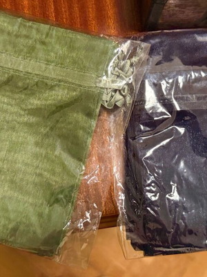 Gift pouch set new, organza and fabric, various colors