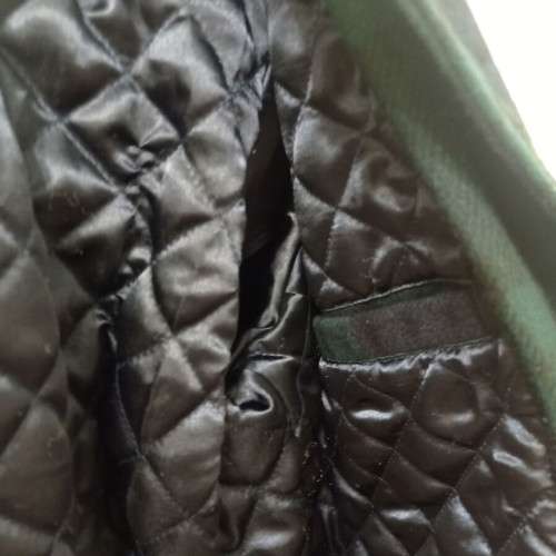 Franklin & Marshall college jacket like new, wool plaid with leather details