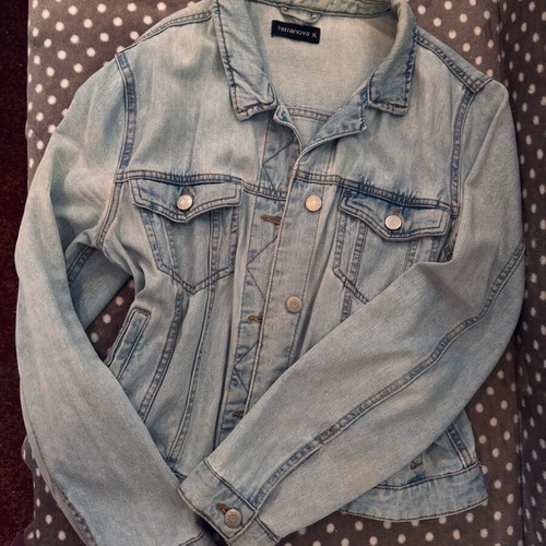 Denim jacket women's XL like new, blue turquoise