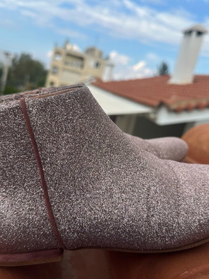 Zara low boots for girls size 38 like new, pink-beige