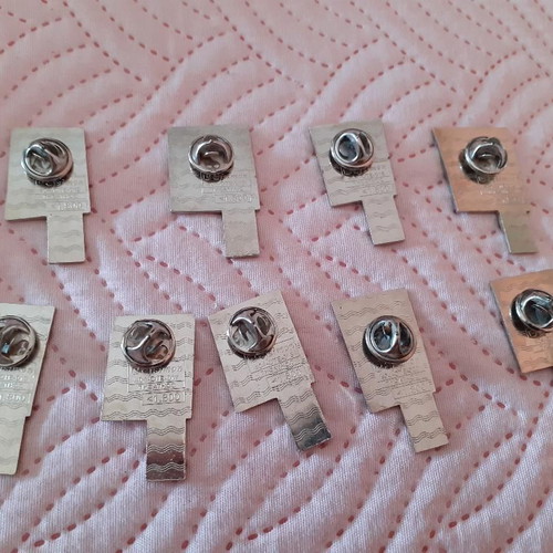 OTE lapel pins collection, 9 pieces