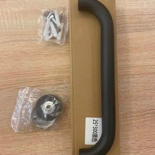 Metal door pull handle 30cm black matte new