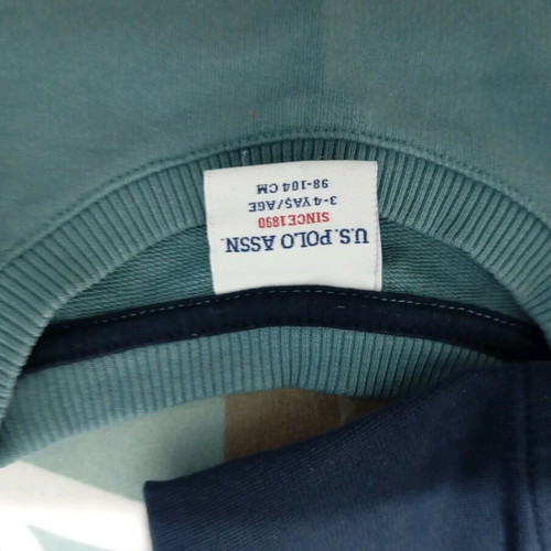 Polo baby sweatshirts blue and green like new, size 98 cm