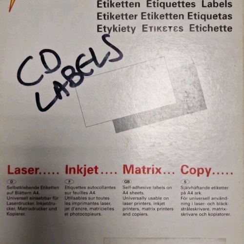 Labels for CD/DVD new