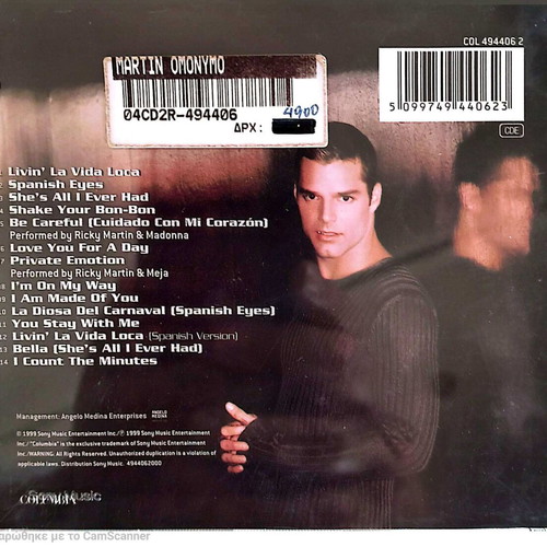 Ricky Martin CD like new, pop