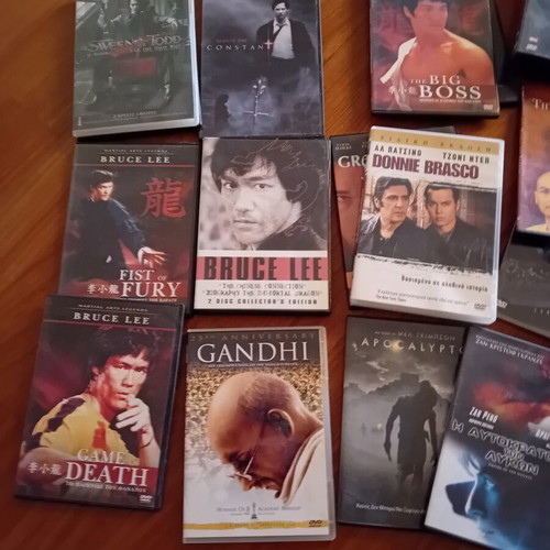 DVD collection, 20 pieces, action and adventure genres, with subtitles