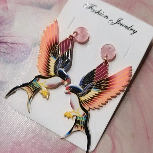 Plexiglass earrings new, multicolor