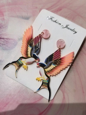 Plexiglass earrings new, multicolor