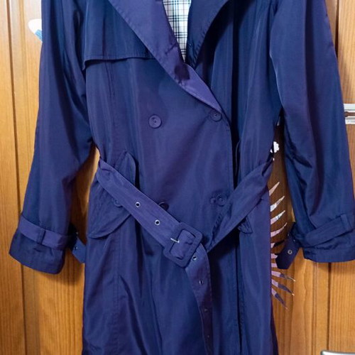 Rebecca Blu trench coat dark purple eggplant like new XL