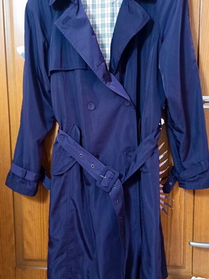 Rebecca Blu trench coat dark purple eggplant like new XL