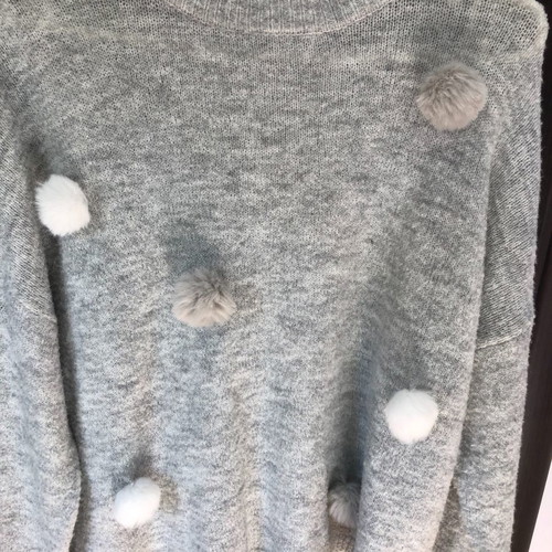 Bershka sweater with pom poms size M