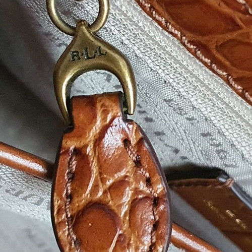 Ralph Lauren crossbody bag brown genuine leather new